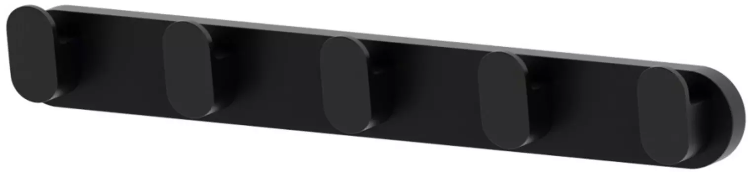 Планка с крючками Artwelle Schwarz 7755 для ванны, черный матовый