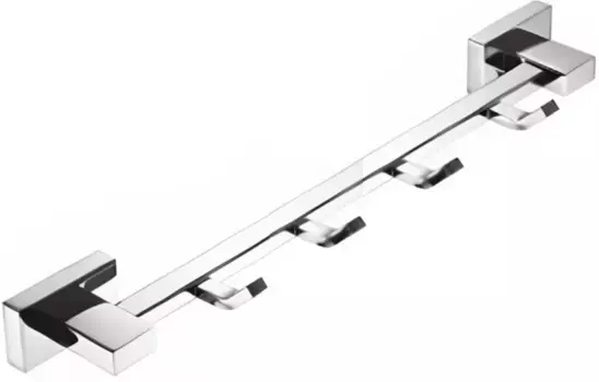 Планка с крючками Belz B90215-4 для ванны, хром