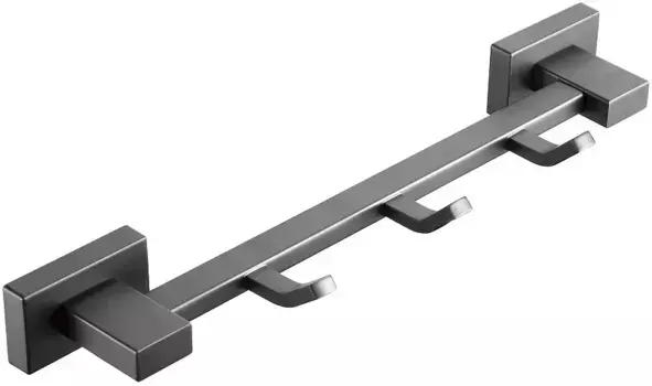 Планка с крючками Belz B90415-3 для ванны, вороненая сталь