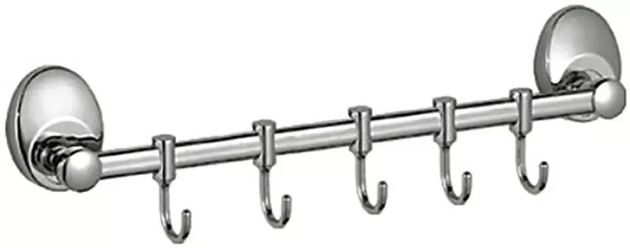 Планка с крючками Haiba HB1615-5 для ванны, хром