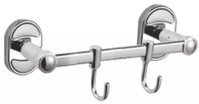 Планка с крючками Haiba HB1915-2 для ванны, хром