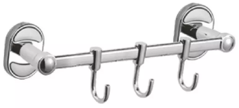 Планка с крючками Haiba HB1915-3 для ванны, хром