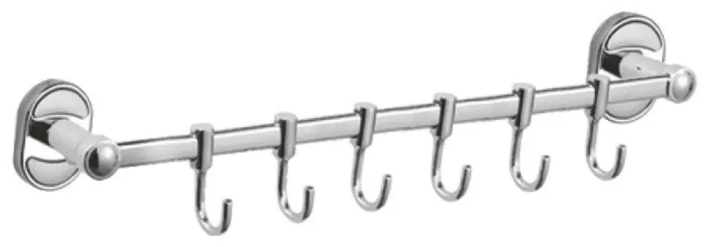 Планка с крючками Haiba HB1915-6 для ванны, хром