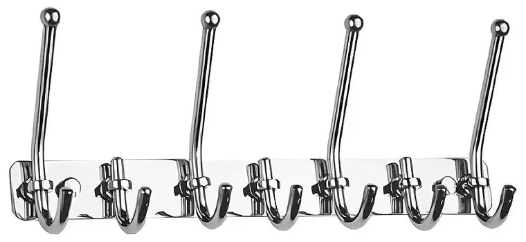 Планка с крючками Haiba HB201-7 для ванны, хром