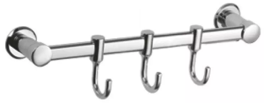 Планка с крючками Haiba HB205-3 для ванны, хром