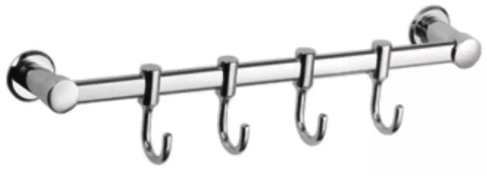 Планка с крючками Haiba HB205-4 для ванны, хром