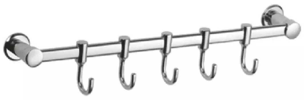 Планка с крючками Haiba HB205-5 для ванны, хром