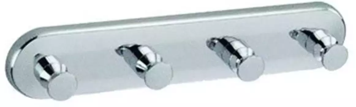 Планка с крючками Nofer Line 16507.B для ванны, хром