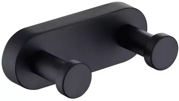 Планка с крючками Raglo R300.052.06 для ванны, черный матовый