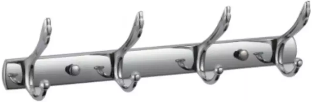 Планка с крючками РМС A5028 для ванны, хром