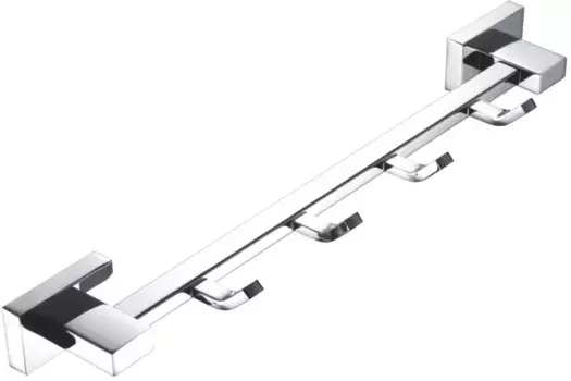 Планка с крючками Shevanik SG5641 для ванны, хром