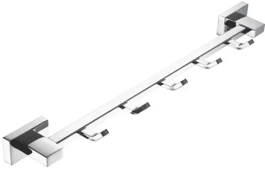 Планка с крючками Shevanik SG5651 для ванны, хром