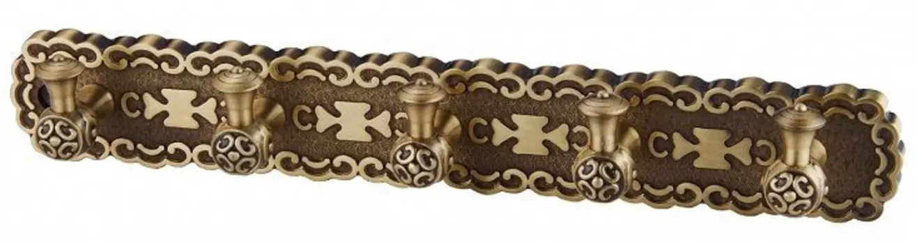 Планка с крючками Zorg Antic AZR 18 BR для ванны, бронза