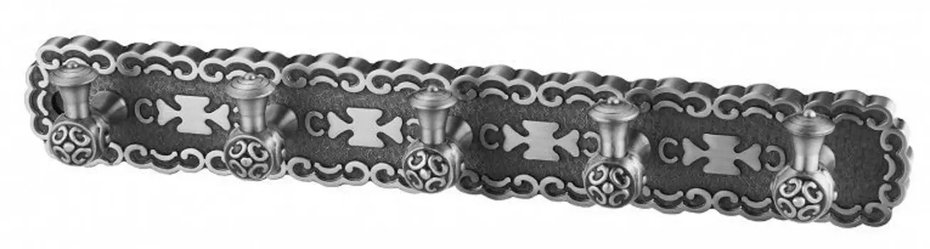 Планка с крючками Zorg Antic AZR 18 SL для ванны, серебро