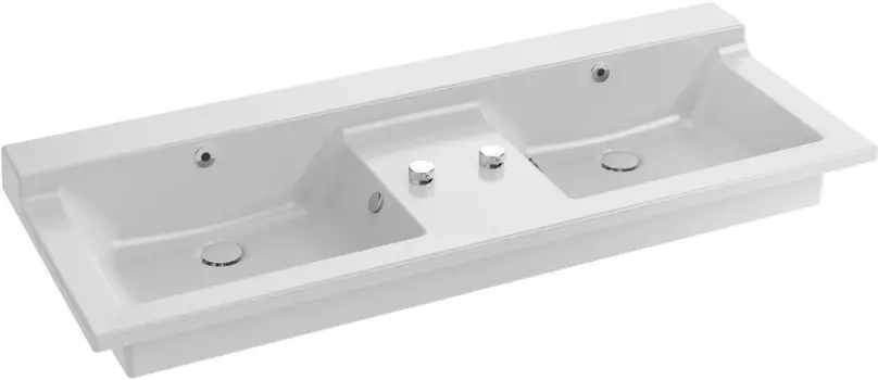 Подвесная раковина-столешница с отверстиями для встраиваемых смесителей 140 см Jacob Delafon Soprano EXJ122-00