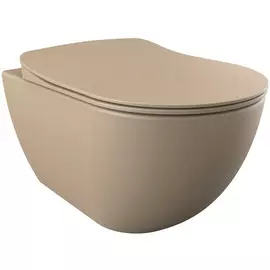 Унитаз подвесной Creavit Free FE322-11CM00E-0000 безободковый, капучино матовый