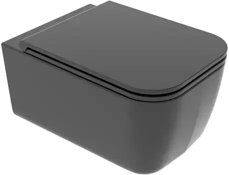Унитаз подвесной GSG Brio BRWCSO003 безободковый, черный матовый