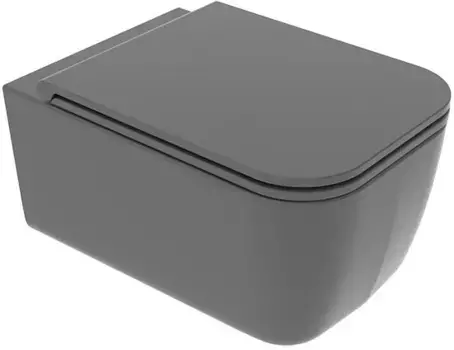 Унитаз подвесной GSG Brio BRWCSO021 безободковый, пепельный матовый