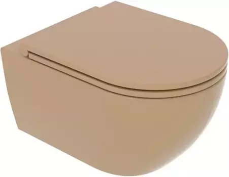 Унитаз подвесной GSG Like LKWCSO017 безободковый, каштан матовый