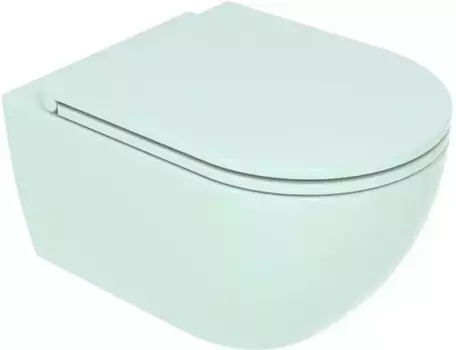 Унитаз подвесной GSG Like LKWCSO024 безободковый, бирюзовый глянец