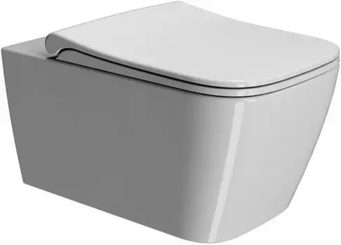 Унитаз подвесной GSI Nubes 961511 безободковый, торнадо, белый глянец