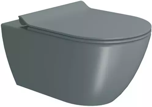 Унитаз подвесной GSI Pura 881504 безободковый, торнадо, агава матовый