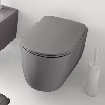 Унитаз подвесной Kerasan Nolita 531489 безободковый, железо матовое