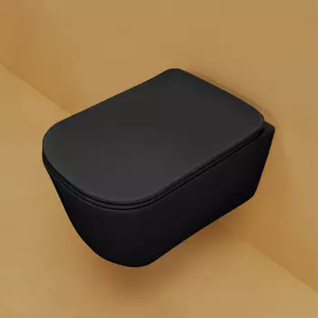 Унитаз подвесной Kerasan Tribeca 511431 безободковый, черный матовый