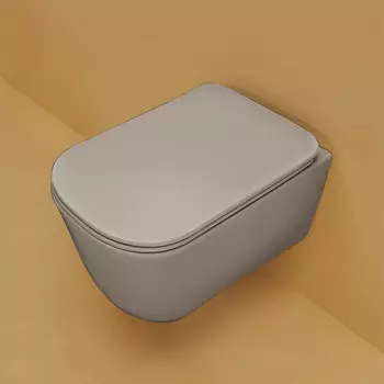 Унитаз подвесной Kerasan Tribeca 511481 безободковый, фундук матовый