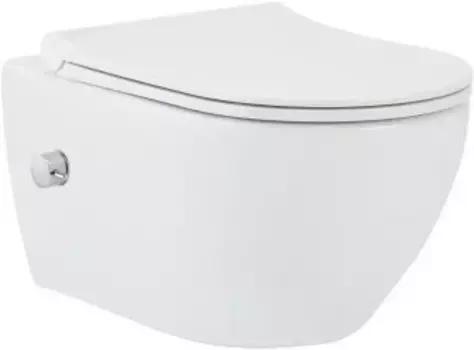 Унитаз подвесной beWash Bogen 88343601 безободковый, с функцией биде, с сиденьем микролифт, белый