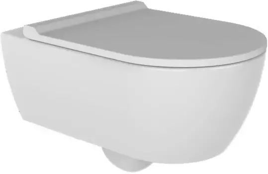 Унитаз подвесной beWash Melville HRKA052N3VP1W5SZ0 безободковый, с функцией биде, торнадо, с сиденьем микролифт, белый