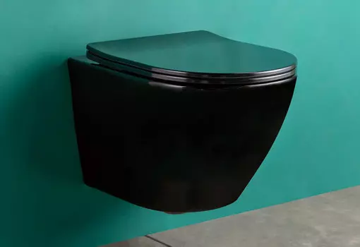 Подвесной безободковый унитаз с сиденьем микролифт GID Tr2198-18