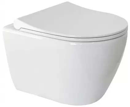 Подвесной безободковый унитаз с сиденьем микролифт Berges Geo 082101