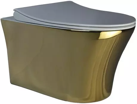 Подвесной безободковый унитаз с сиденьем микролифт Esbano Vigo