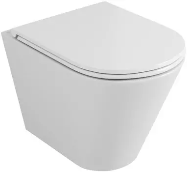 Подвесной безободковый унитаз с сиденьем микролифт OWL 1975 Vind OWLT190304