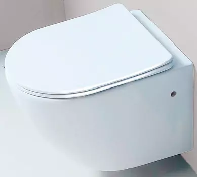 Унитаз подвесной Grossman GR-4411S безободковый, с сиденьем микролифт, белый