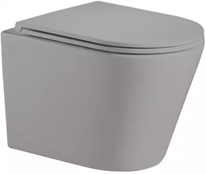 Подвесной безободковый унитаз с сиденьем микролифт WeltWasser Salzbach 004MT-GR