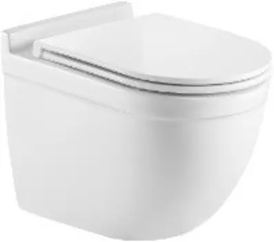 Подвесной безободковый унитаз с сиденьем микролифт WeltWasser Heimbach 004GL-WT