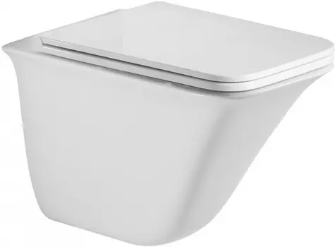 Подвесной безободковый унитаз с сиденьем микролифт WeltWasser Rotbach 004MT-WT