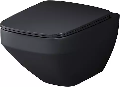 Унитаз подвесной Am.Pm Inspire 2.0 C50A1700MBSC безободковый, с сиденьем микролифт, черный матовый
