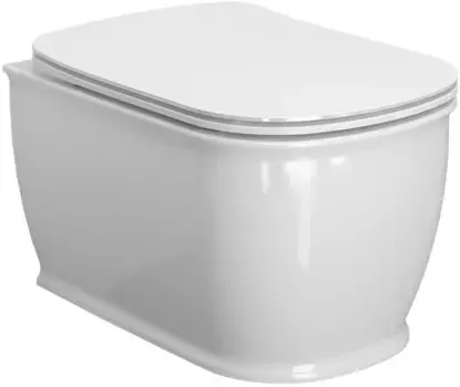 Унитаз подвесной Ambassador Royal 263K19002RS безободковый, с сиденьем микролифт, белый глянец