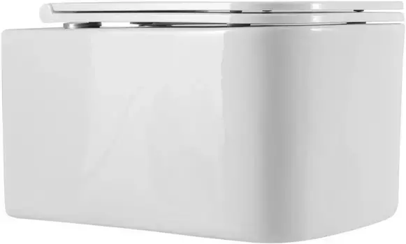 Подвесной безободковый унитаз с сиденьем микролифт Art&Max Latina AM215CHR/SC