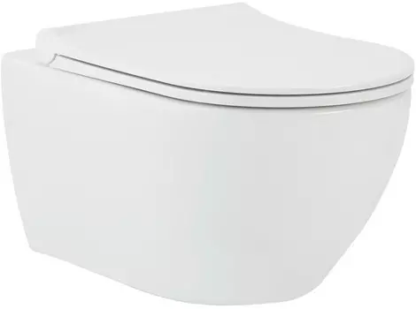 Унитаз подвесной beWash Bogen 88303201 безободковый, с сиденьем микролифт, белый