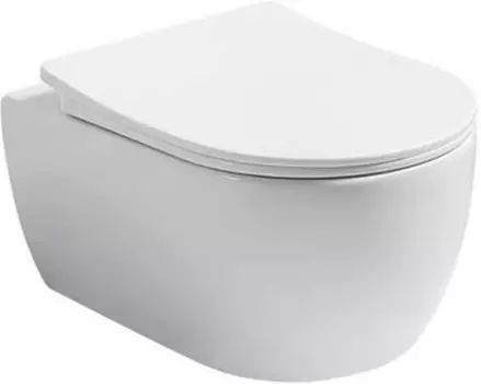 Подвесной безободковый унитаз с сиденьем микролифт Bogner BR-2038