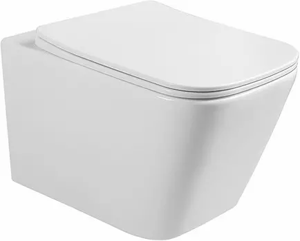 Подвесной безободковый унитаз с сиденьем микролифт Bogner BR-2042