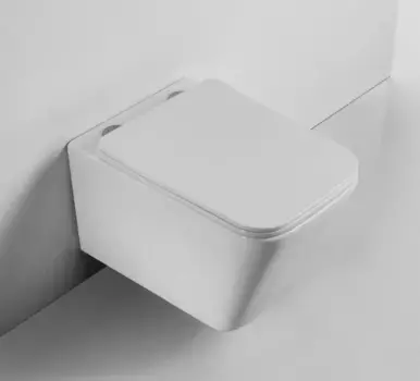 Унитаз подвесной Bond Cube F04-10 безободковый, с сиденьем микролифт, белый глянец