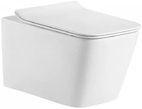 Унитаз подвесной Bravat Manno C21201UW-RUS безободковый, с сиденьем микролифт, белый