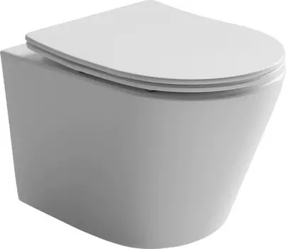 Унитаз подвесной Ceramica Nova Balearica CN6000 безободковый, с сиденьем микролифт, белый