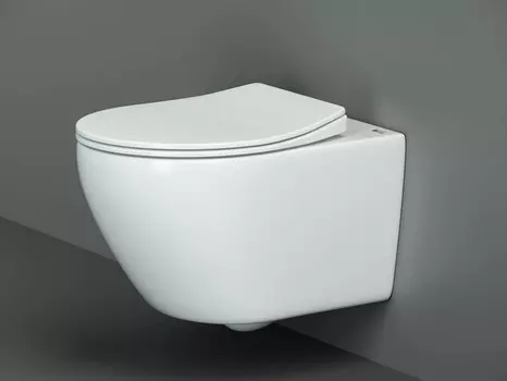 Унитаз подвесной Ceramica Nova Pearl CN8001 безободковый, с сиденьем микролифт, белый