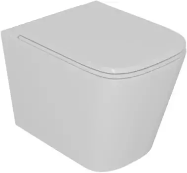 Унитаз подвесной D&K Quadro DT1516016 безободковый, с сиденьем микролифт, белый